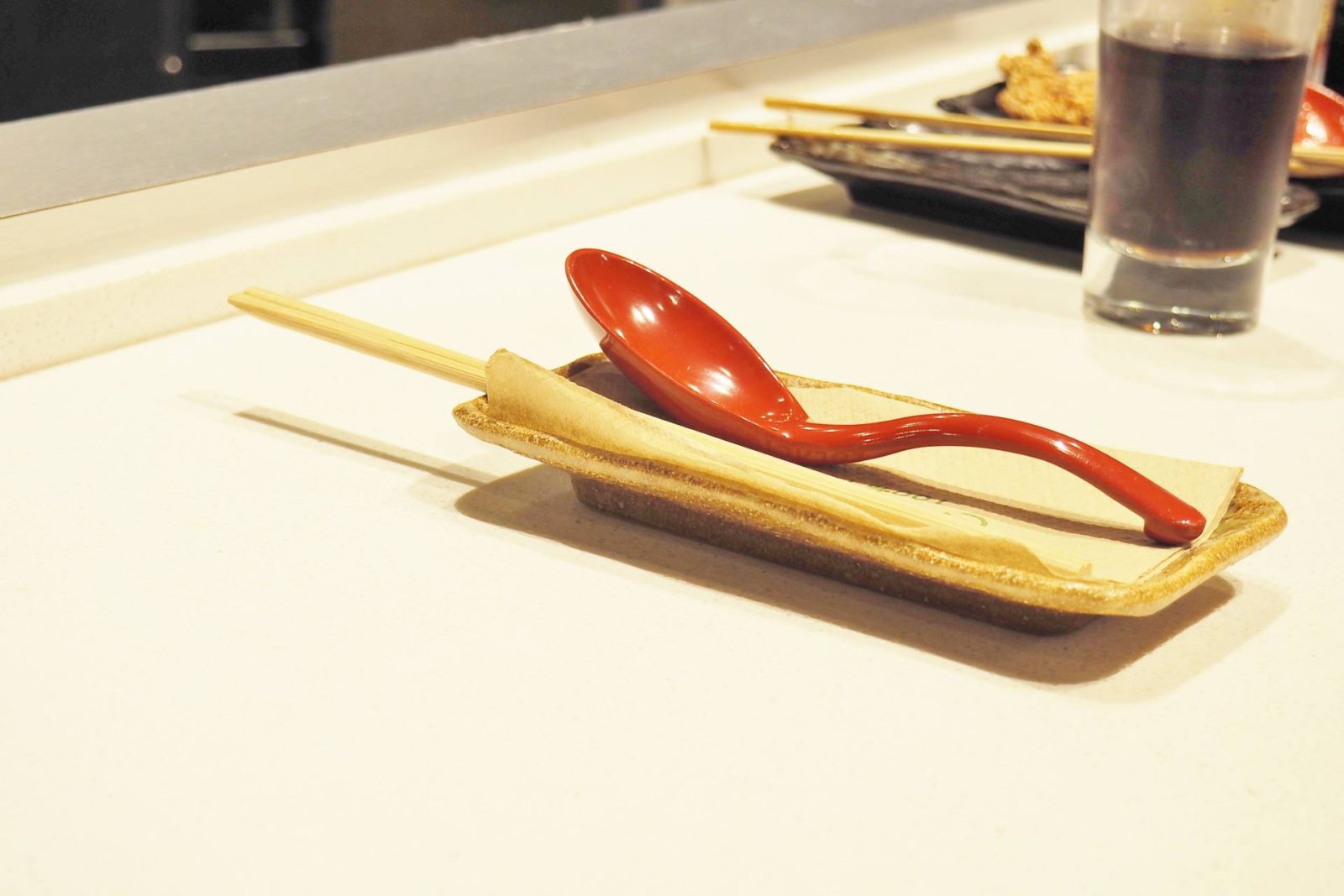Tonkotsu Menu Spoon Chopsticks