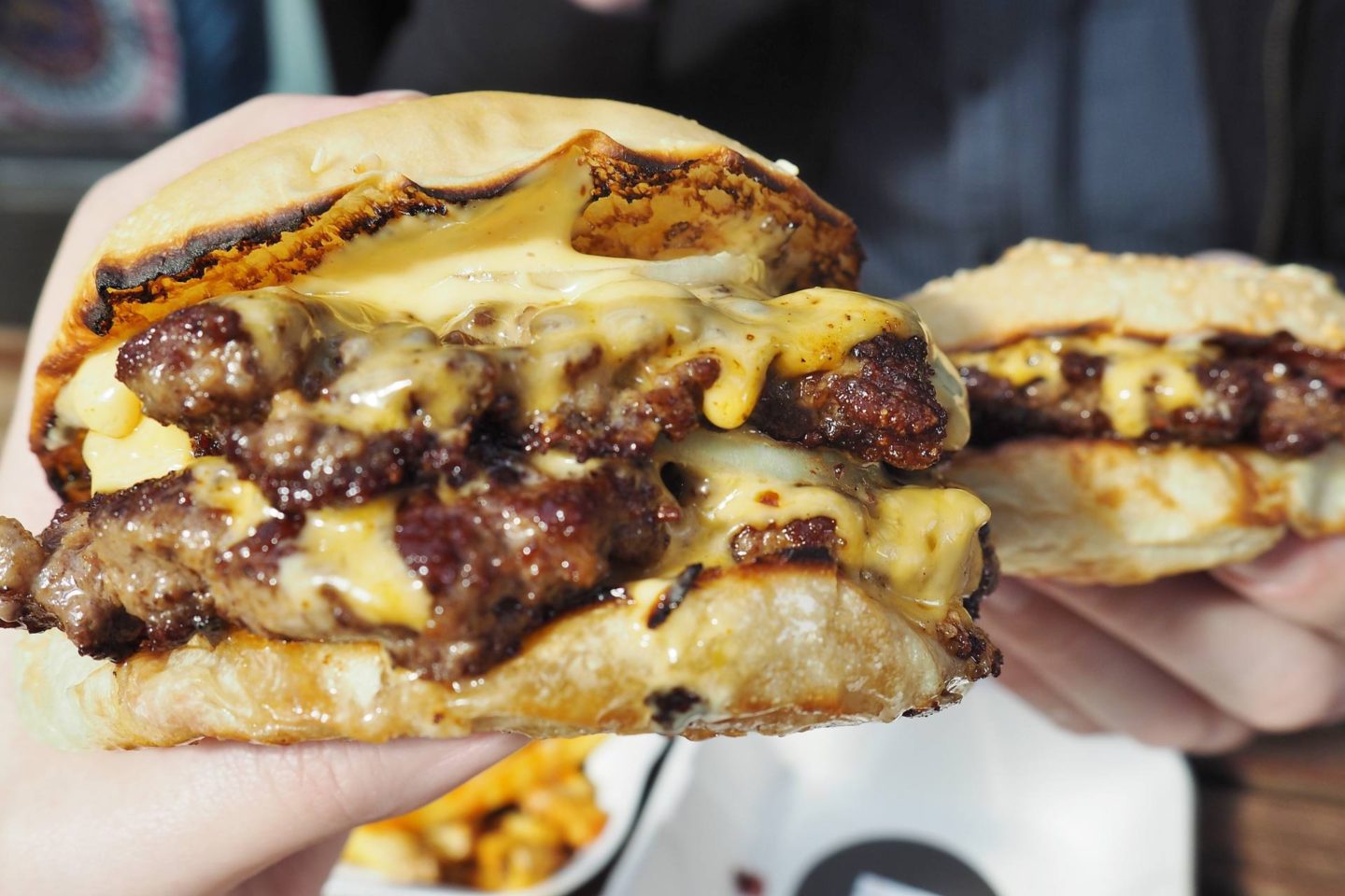 Bleecker Burger Spitalfields Market Cheese burger