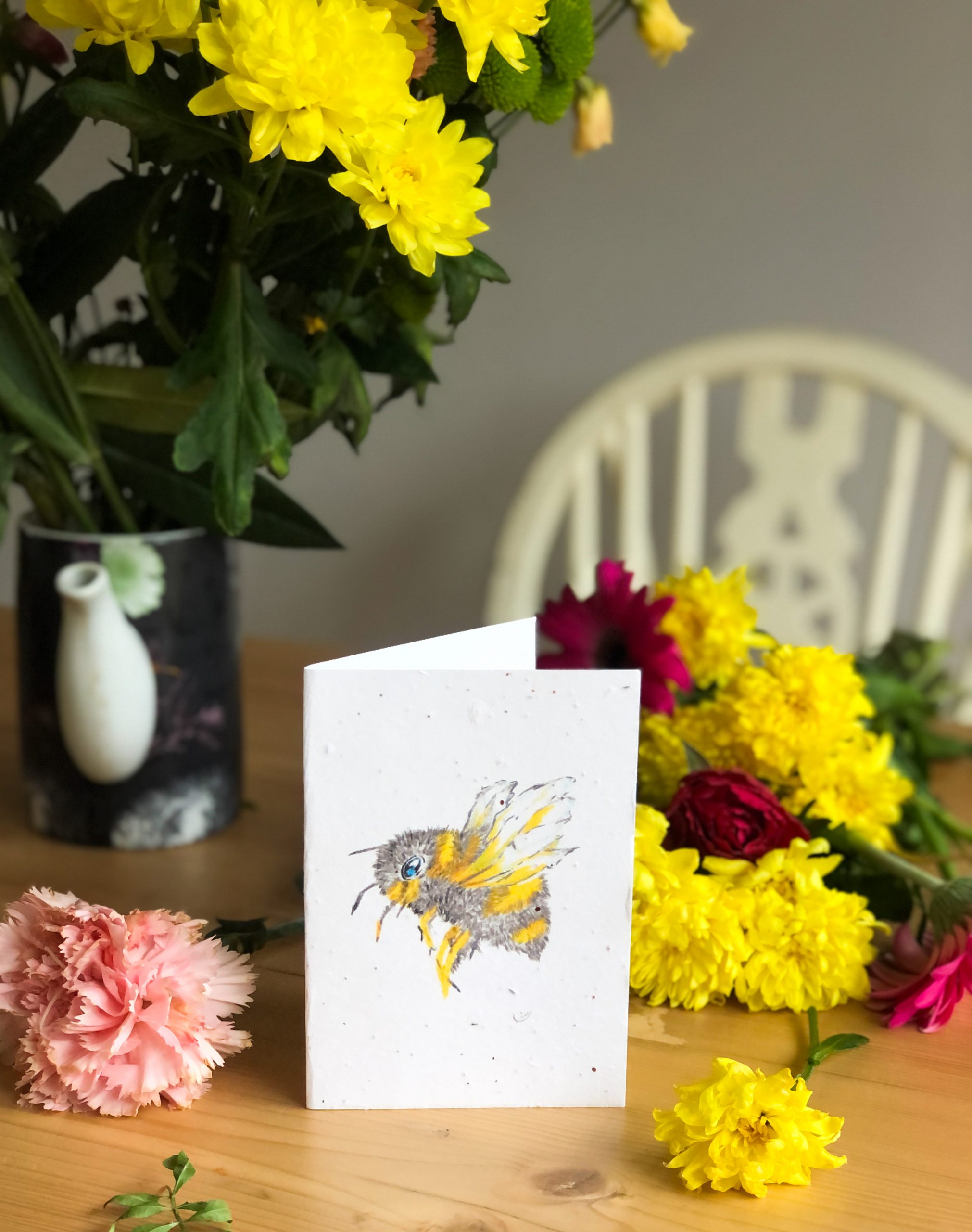 Blooming Heck bee card 